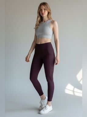 2/$30 Core 10 Plum Form-Fitting Leggings with Smooth Finish